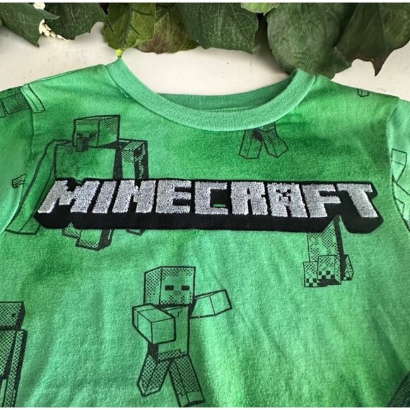 Minecraft Kids T-Shirts Mojang Studios Official Product Size XS Green 2-Pack - Picture 7 of 9